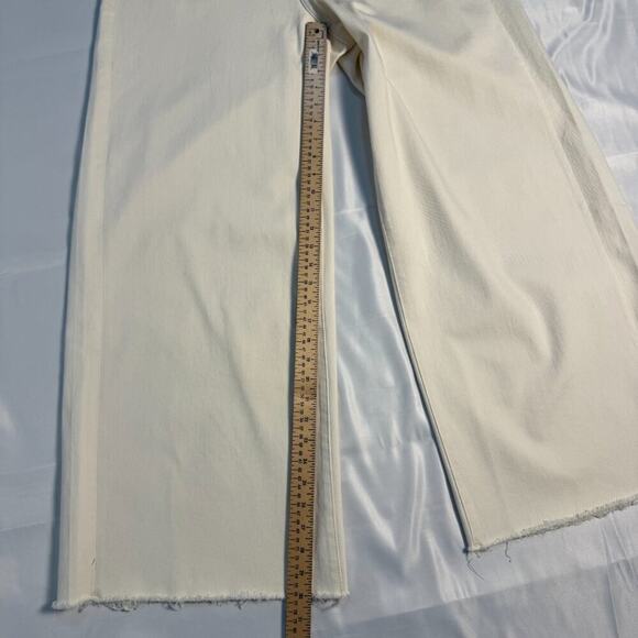 NWT DL1961 Hepburn Wide Leg High Rise Pants Eggshell 18W 31" Inseam - Picture 7 of 15